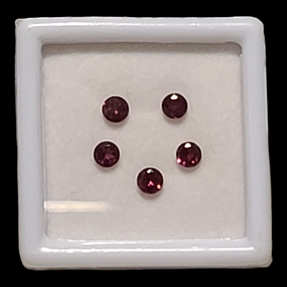 *Sold* NEW Orissa Rhodolite Garnet Round Loose Gemstones 2.19 Carats - Picture 2 of 6